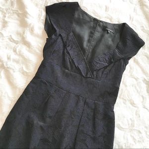 Nanette Lapore Damask Dynasty Blue on Black Dress